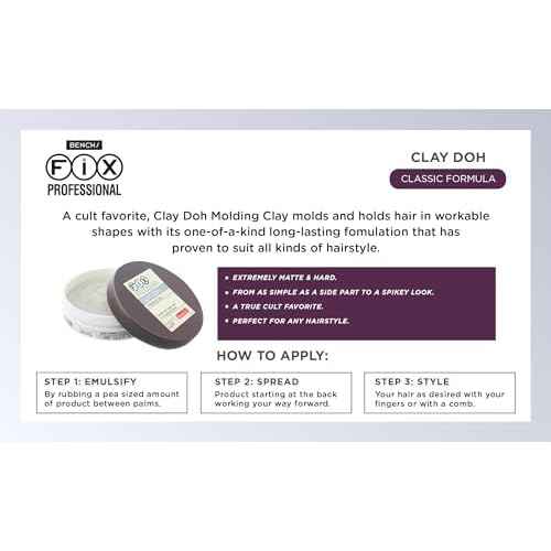 Bench Fix Hair Styling Products (Gray -Clay Doh (pack of 1))