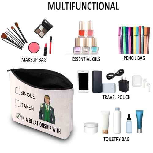 G2TUP Dating T H Makeup Bag T H Fan Gift Cosmetic Bag with Zipper