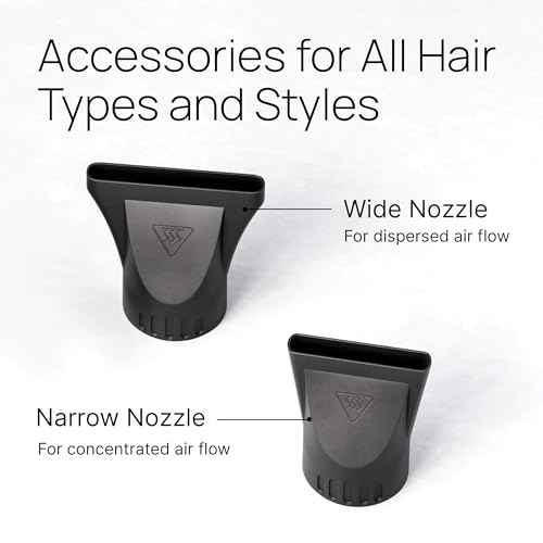 TREZORO Professional Blow Dryer for Women ? Ionic Hair Dryer 2000W for Salon & Personal Use ? Powerful, Fast & Quiet Drying for Curly Hair, Unwanted Frizz ? Design for Travel ? 8.2ft Cord ? Black