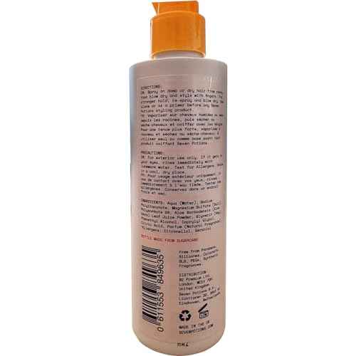 SEVEN POTIONS Salt Spray for Men ? Hair Texture Spray with Matte Finish & Grit ? Volumizing Pre-Styler for Beach Waves ? Water-Based, Quick-Dry, Non-Sticky ? Vegan, Cruelty-Free ? 6.8 fl oz