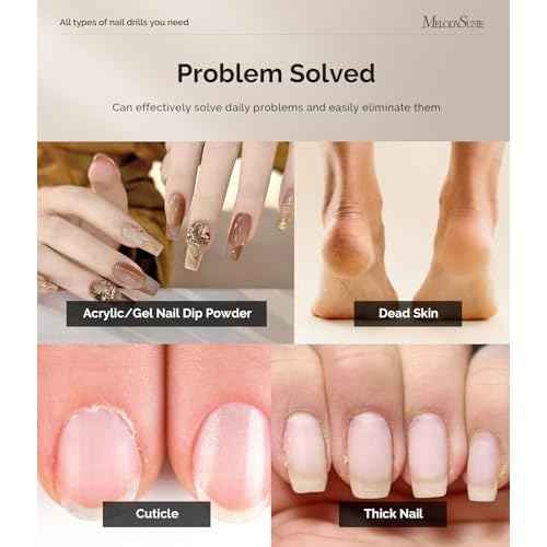 MelodySusie Pen-Shaped Portable USB Nail Drill, PC120I 20000RPM Electric Nail File with Compact Design for All Nail Care, Manicure Polishing, Shaping & Gel Removal at Home for Beginners