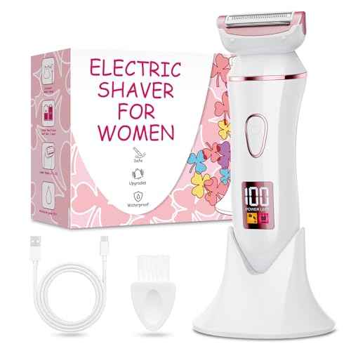 Electric Shaver for Women, Gifts for Women, Electric Razor for Womens, Rechargeable Wet Dry Lady Hair Remover,IPX7 Waterproof,Shaver for Legs (Rose Gold)