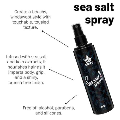 CNNY Sea Salt Spray for Hair Texturizing & Volume | 150ml Lightweight Natural Hold | Salt Spray for Men and Women with Beachy Waves, Adds Lift & Flexible Control to Medium-Long Hair