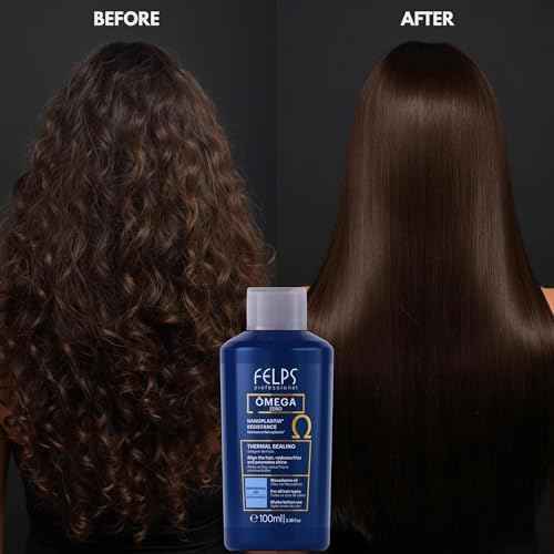 Kit 3 Mini Felps Professional Omega Zero Nanoplastia Hair Straightening Treatment, Formaldehyde-Free, with Macadamia Oil, Mini 3x3.38 fl.oz