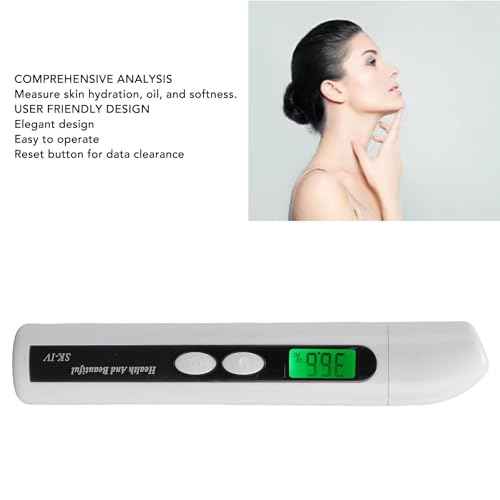 Skin Hydration Tester Meter Digital LCD Display Backlight for Care Analysis Hydration Detector Digital Skin Oil Tester Skin Hydration Tester Skin Hydration Meter