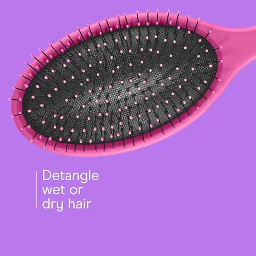 Conair Detangling Hair Brush Set 3 Pack, For Wet, Dry and All Hair Types, Detangling Brushes for Women in Blue, Pink, and Gray