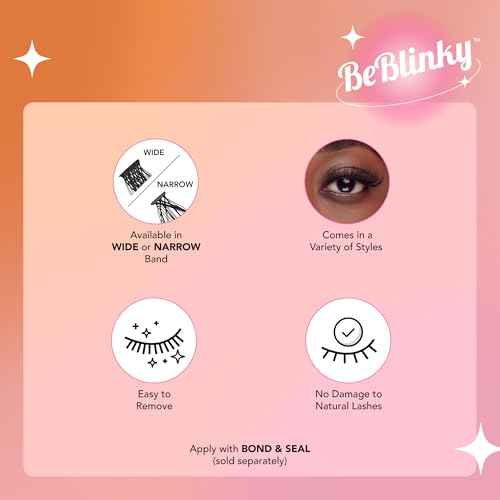 False Eyelashes, Lash Extension Kit 02, 9mm-16mm, Wide Band, Easy to Apply and Remove, No Damage to Natural Eyelashes, 72 Lash Clusters - Wispy