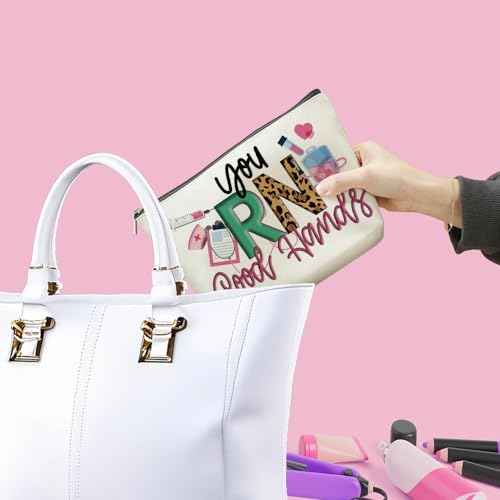 Nurse Gifts RN Makeup Bag Nurse Accessories for Work Nurse Practitioner Nurse Gifts for Women Cosmetic Bag Rn Gifts for Nurses Coworker Nursing Student Graduation Nurses Day Christmas Birthday Gift
