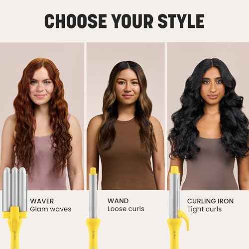 Drybar The Mixologist Interchangeable Styling Iron ? One Tool, Three Styles ? Reduces Frizz, Adds Shine ? Curling Iron ? Hair Curling Wand