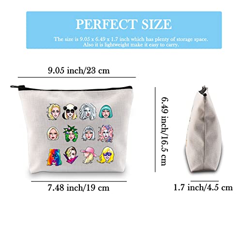 GJTIM Singer Makeup Bag Album Inspired Gift Singer Fan Club Member Zipper Pouch Singer Merchandise Gift for Fan (SInger Character Bag)