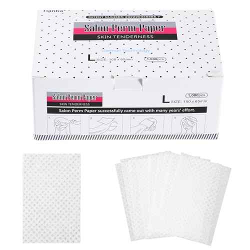 1000 Sheets Disposable Salon Perm Paper Breathable Hair Perm Paper 3.9 ¡¿ 2.5 inches Regular Perms End Home Salon Tool for Hair Shop Professional Stylist For Hot Cold Curling Styling