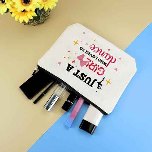 Dancer Gifts Dance Makeup Bag Dance Gifts for Girls Dance Lover Gifts Dance Team Gifts Dancing Ballet Girl Gift Cosmetic Bag Christmas Birthday Graduation Gifts for Female Daughter Sister Best Friend