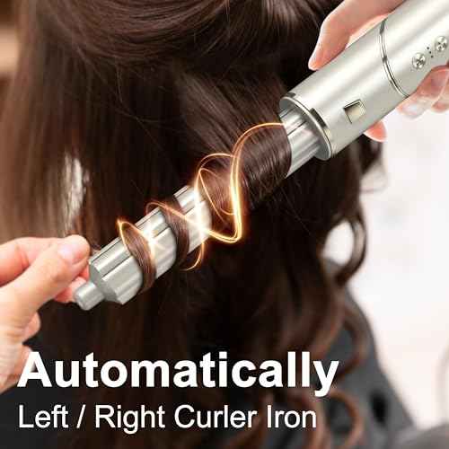 Sunwhisper Hair Dryer Brush 7 in 1 Professional Hot Air Styler, 110,000 RPM High Speed Negative Ionic Dryer, Straightener Comb & 2 Auto Wrap Curlers, 2 Concentrator, Oval & Round Styling Brush