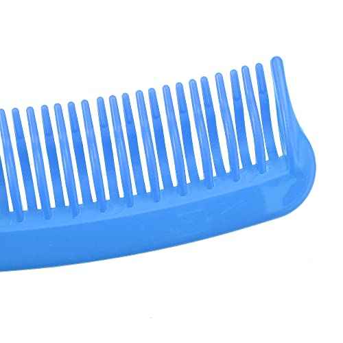VOCOSTE Detangling Hair Comb, Double Row Tooth Hair Comb Hairdressing Styling Tool for Curly Hair, Blue, 7.87"x1.77"