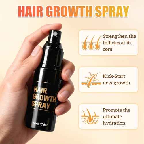 Hair Growth Spray, Hair Growth Spray for Men and Women, Promotes Thicker Fuller Hair ?All Hair Types