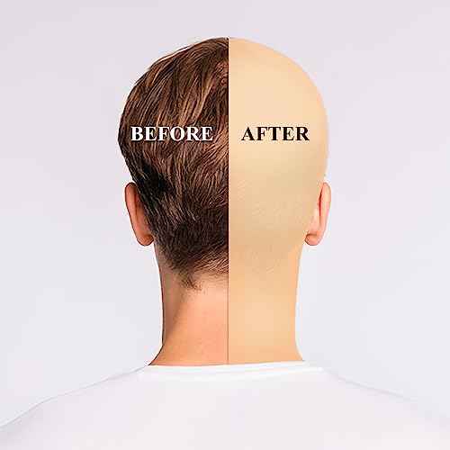 1/2/3/4 Pcs Bald Cap for Halloween Costumes Makeup Latex Bald Wig Caps for Adults Women Halloween Party Cosplay