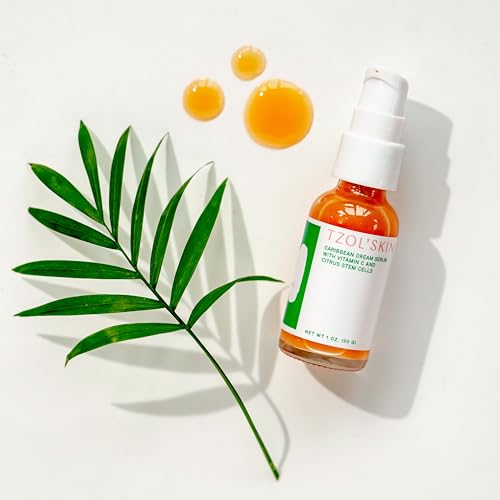 TZOL¡¯SKIN - Caribbean Dream Serum - CC Serum - Vitamin C & Hyaluronic Acid - Citrus Stem Cells - Hydrating - For Dark Spots - Evens Skin Tone - No Paraben, Silicones & Sulfates - Vegan - Cruelty Free
