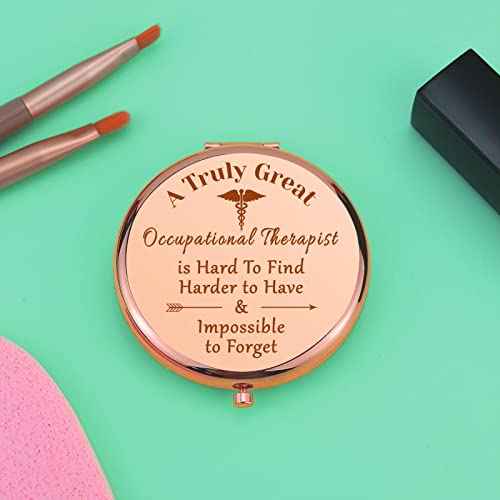 Occupational Therapist Gifts OT Gift Compact Makeup Mirror for Therapist Thank You Gift for Occupational Therapist OT Student Gifts Occupational Therapy Gifts Pocket Makeup Mirror for Women