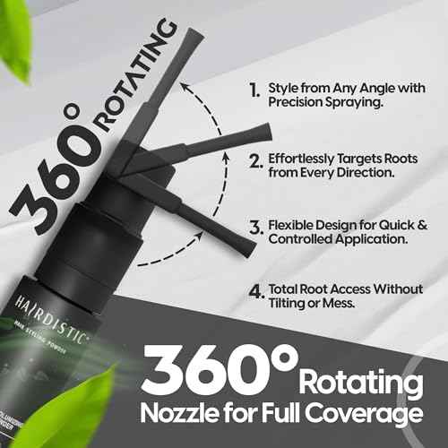Hair Volume & Texture Powder ? Volumizing and Texturizing Styling Powder for Men & Women of All hair types | Hair Root Lifting with Spray Applicator, 4.5g