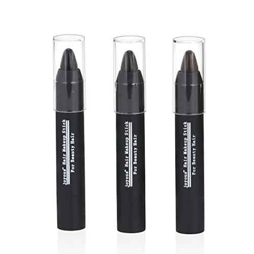 Professional Hair Chalk Temporary Hair Dye Non-toxic Hair Color Crayon Cover White Hair Color Patch (2packs-dark Brown-dark Brown)