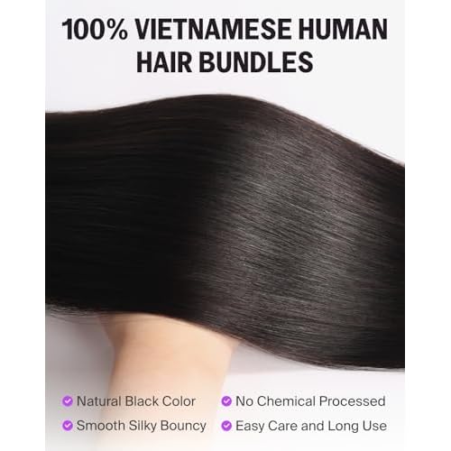 15A Human Hair Bundles Straight Bundles Human Hair 100% Raw Vietnamese Bundle Natural Black Color Long Service Life 18 Inch