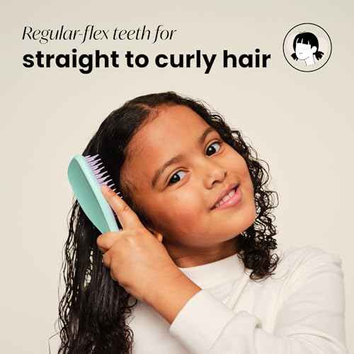 Tangle Teezer Ultimate Detangler Hairbrush, Eliminates Knots & Reduces Breakage, Mini Hair Brush for Travel, Small Hands & All Hair Types, Wisteria Leaf