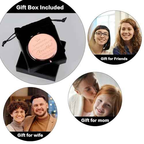 Raddimelo Employee Appreciation Gifts Inspirational Compact Mirror for Friends Coworkers Graduation Christmas Birthday Gift for Her Mom Sister Nurse Teacher Gift Wedding Day for Women
