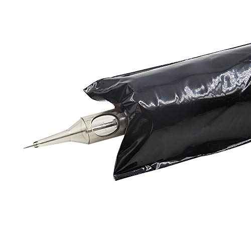 Pen Machine Covers - Autdor 200Pcs Pen Covers Black Gun Covers Grip Covers Disposable Machine Bags Sleeves for Tattoo Supplies