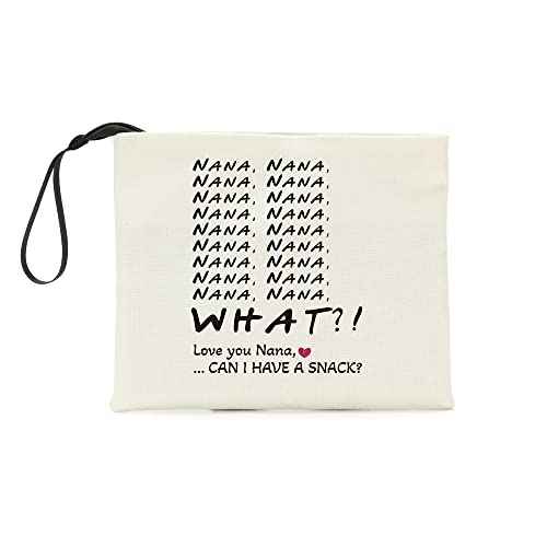 Nana Gifts, Nana Make Up Bag Cosmetic Bag for Women, Grandma Grandmother Birthday Gifts for Nana from Grandson Granddaughter, Grandma Nana Gifts from Grandchildren, Nana Gifts from Grandkids