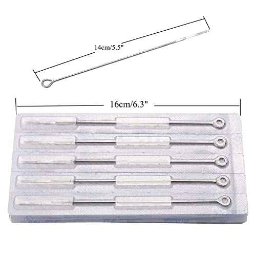 Tattoo Needles Set,DOWEI 100PCS Disposable Mix Tattoo Needles Size Round Liner 3RL 5RL 7RL 9RL Round Shader 3RS 5RS 7RS 9RS,5M1 7M1 for Tattoo Machine Kits