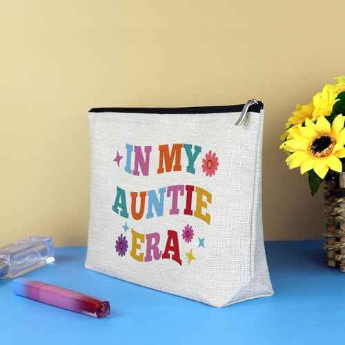 Aunt Birthday Gifts Makeup Bag Mother¡¯s Day Gifts for Aunts Auntie from Niece Cosmetic Bag New Auntie Gift for Sister Promoted To Aunt Gift Zipper Travel Toiletry Pouch