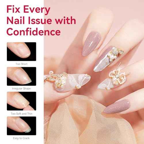 Makartt Almond Nail Tips: 500pcs Medium Pre-buffed Full Cover Clear Press on Nails 10 Sizes Soak Off Soft Gel Nail Tips Extension Professional Acrylic Fake Nails No Crease False Nail Salon DIY Art
