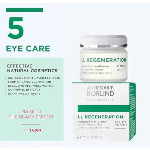 ANNEMARIE B?RLIND ? LL REGENERATION Eye Wrinkle Cream ? Natural Vitamin C + E Anti Aging Eye Cream with LL BIOCOMPLEX for Smoothed, Brighter, and Plump Skin With New Elasticity ? 1.1 Oz