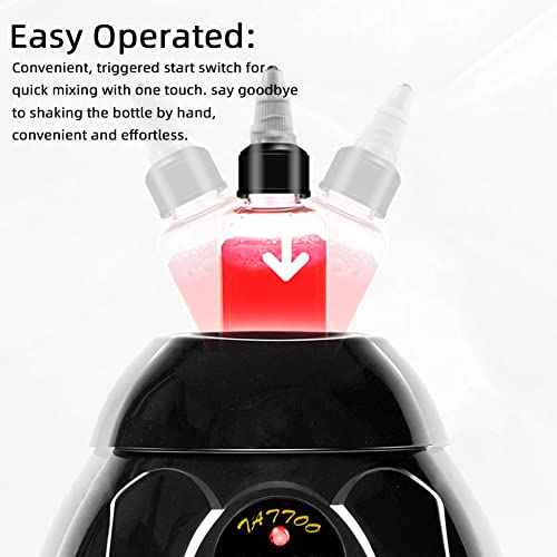 Tattoo Ink Mixer Shaker, Electric Tattoo Pigment Ink Mixer Machine, 5200RPM Lab Vorte-x Mixer Agitator Tattoo Pigment Shaker for Tattoo Ink Painting Pigment(Black)