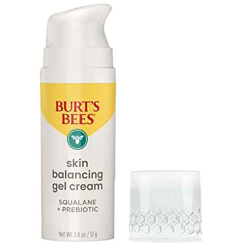 Burt's Bees Clear and Balanced Skin Balancing Gel Cream With Squalane and Prebiotic, Gel Moisturizer for Breakout-Prone Skin, 99 Percent Natural Origin, 1.8 oz. Bottle (Pack of 4)