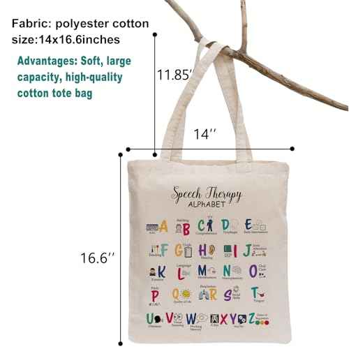 Speech Therapist Gift, Speech Therapy Tote Bag, Speech Language Pathologist Gifts, Speech Therapist Gift for Women, Speech Therapist Appreciation Thank You Gifts(SLP Tote bag)