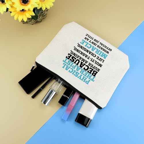 Physical Therapist Gift for Women Cosmetic Bag Physical Therapist Appreciation Gifts PT PTA Gift Physical Therapy Makeup Bag Thank You Gift for Physical Therapists Assistant Christmas Birthday Gift
