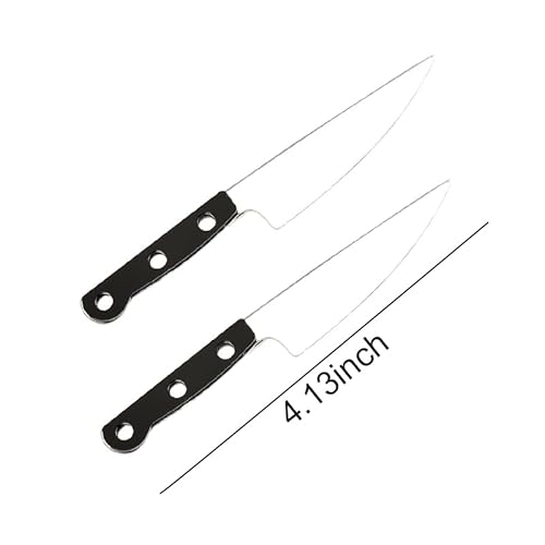Knife Hair Clip Halloween Mini Hair Clips Gothic Punk Hair Accessories for Women Girls Knife Shaped Hair Clip Creative Hip Hop Tableware Knife Hair Pin 2 Pack Hair Clips for Halloween Cosplay Party