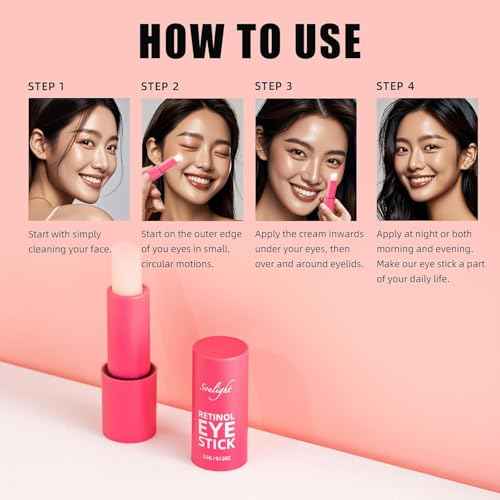 Soulight Retinol Eye Stick, Anti-Aging Eye Cream, Skincare for Wrinkles, Dark Circles, Puffiness - Retinol Eye Balm Moisturizes, Softens & Nourish Skin