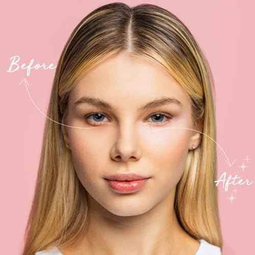 Palladio Under Eye Brightener, Conceal, Brightens, Reduces Appearance of Dark Circles, With Caffeine Peptides & Vitamin E, Tired Skin Color Correcting Brightener & Primer, Light to Medium (Soft Pink)