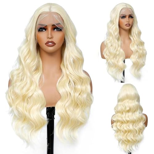 613 Blonde Lace Front Wig Human Hair 22 Inch Body Wave 13x6 HD Transparent Blonde Wigs Pre Plucked Glueless 180 Density
