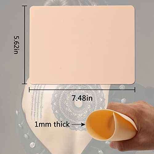 Blank Tattoo Practice Skins - Autdor 10Pcs Fake Tattoo Skin Double Sides 8x6" Fake Skin Tattooing and Microblading Eyebrow Practice Skin for Tattooing Supplies Beginners and Experienced Artists