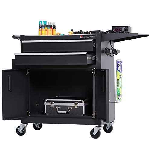 Tattoo Cart, TZ12W, Black Steel