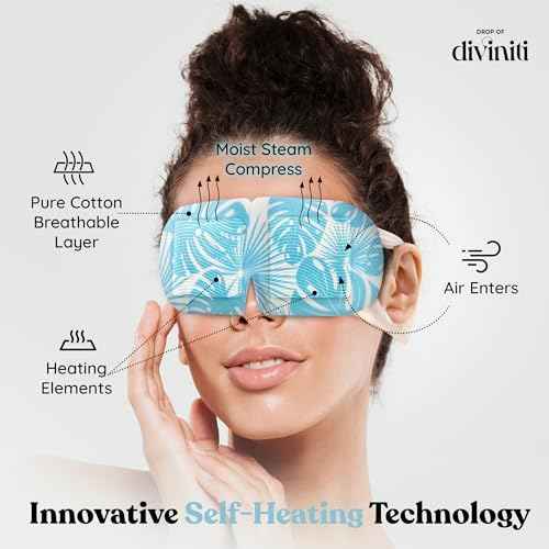 20-Pack Steam Eye Mask - Self Warming Heated Eye Mask for Dry Eyes, Up to 110F Degrees, Fast Soothing Relief - Puffy Eyes, Insomnia, Migraine - Warm Compress for Eyes DiviniTi