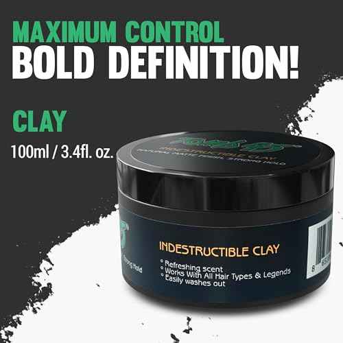Tomb45 Indestructible Hair Clay, High Strong Hold with Matte Finish Hair Styling Product
