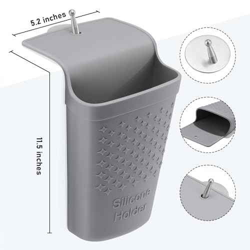 Heat Resistant Silicone Hair Iron Mat and Pouch,Portable Travel Hair Straightener Mat and Holder for Hair Styling Tools.1 Pack.(Gray)