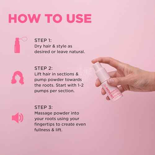 PUFF.ME Volumizing Powder by DESIGNME | Hair Powder Volumizer for Hair | Root Lifting Hair Texture Powder for Straight, Curly, or Wavy Hair | Talc Free Hair Powder for Women, (0.32 Oz)