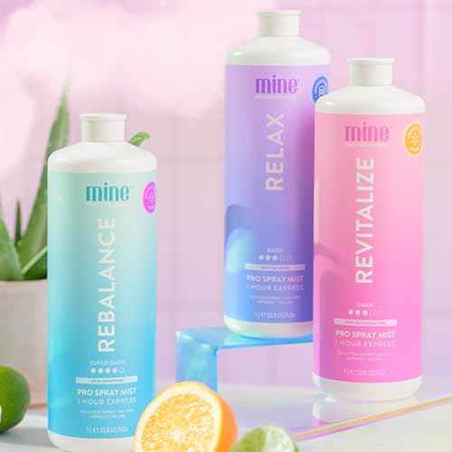 MineTan Professional Spray Solution | Tanning Treatments Collection - Airbrushed Finish, Streak Free Tan Results, Vegan Friendly, PETA-Approved