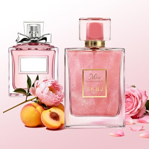 Miss Blooming Bouquet Eau de Toilette for Women, Floral Fruity Perfume with Peony & Musk - Inspired by Dioor, 3.4 oz / 100ml, Elegant & Long-Lasting Fragrance