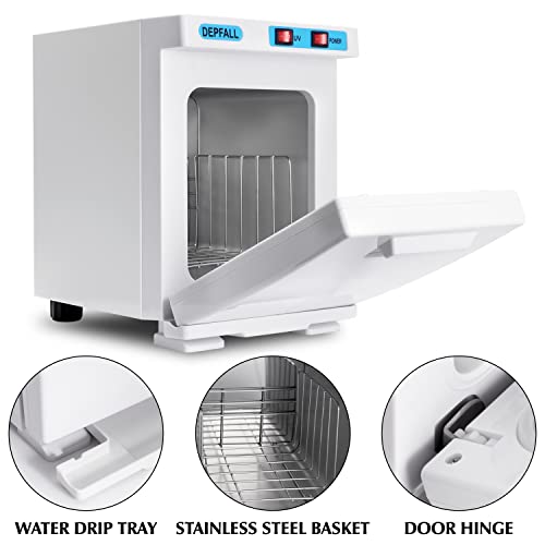 Mini Hot Towel Warmer, 5L Small Hot Towels Cabinet, 2-in-1 Spa Towel Warmers for Facials, Bathroom, Barber, Salon, Esthetician, Beauty, Upgrade Fast Heating Aluminum Interior, White